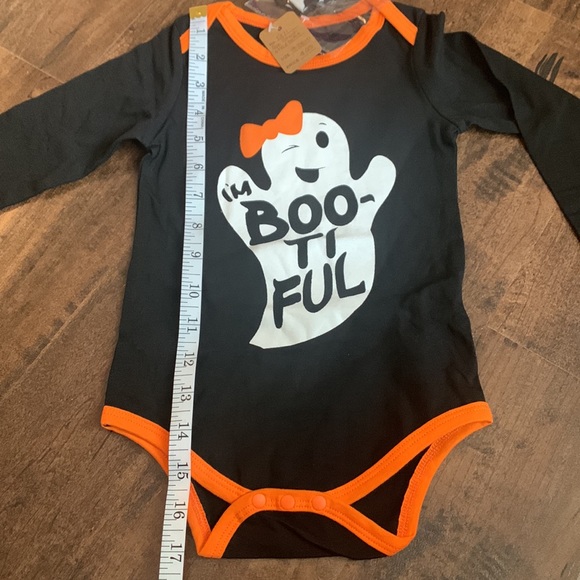 Halloween “I’m Bootiful” Baby Girls Outfit With Head Tie, New, Size 18-24 Months - Picture 9 of 12